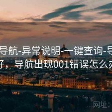 0149导航-异常说明-一键查询-导出友好，导航出现001错误怎么办
